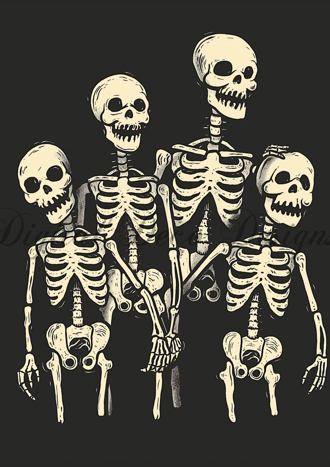 Hello Halloween Skeletons (#I060)-Digital Deco Designs