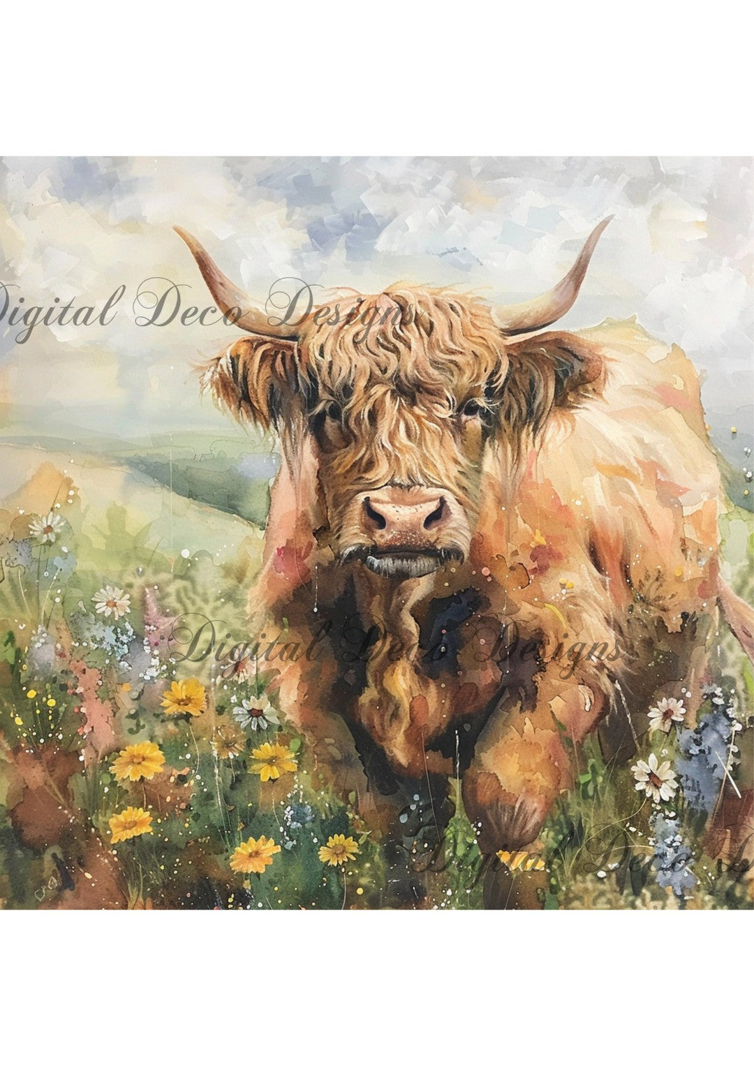 Highland Fields 1 (#G058)-Digital Deco Designs