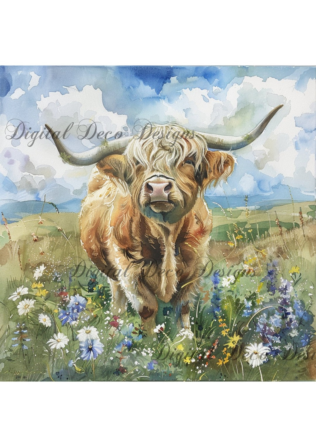 Highland Fields 2 (#G059)-Digital Deco Designs