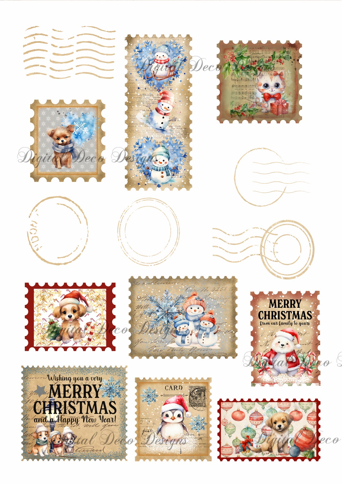 Stamp Cut Out Bundle - Digital Deco Designs
