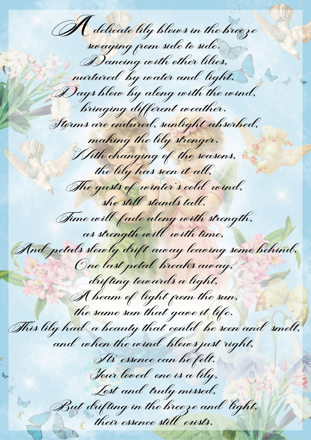 Angel Lily Poem (#A009)-Digital Deco Designs