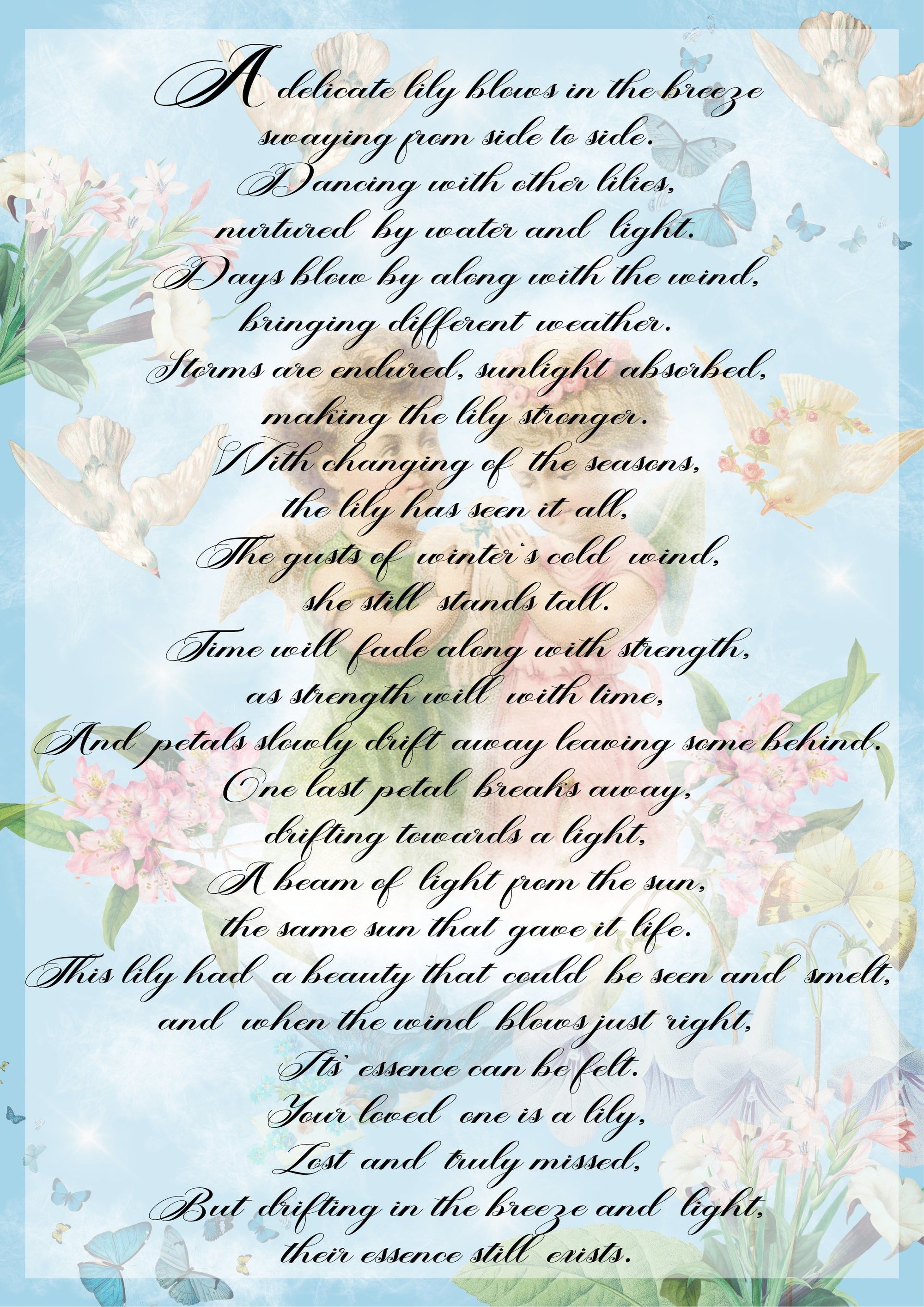 Angel Lily Poem (#A009)