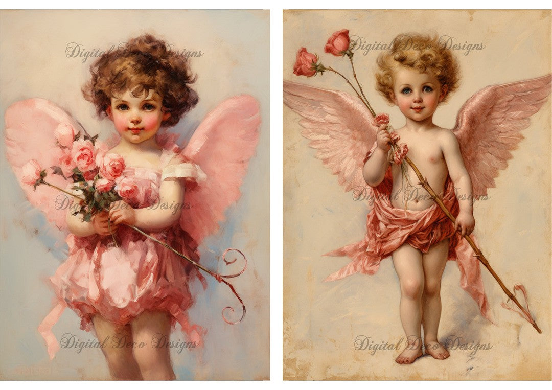 Little Cupid Combo Duo Sheet (#C040)-Digital Deco Designs