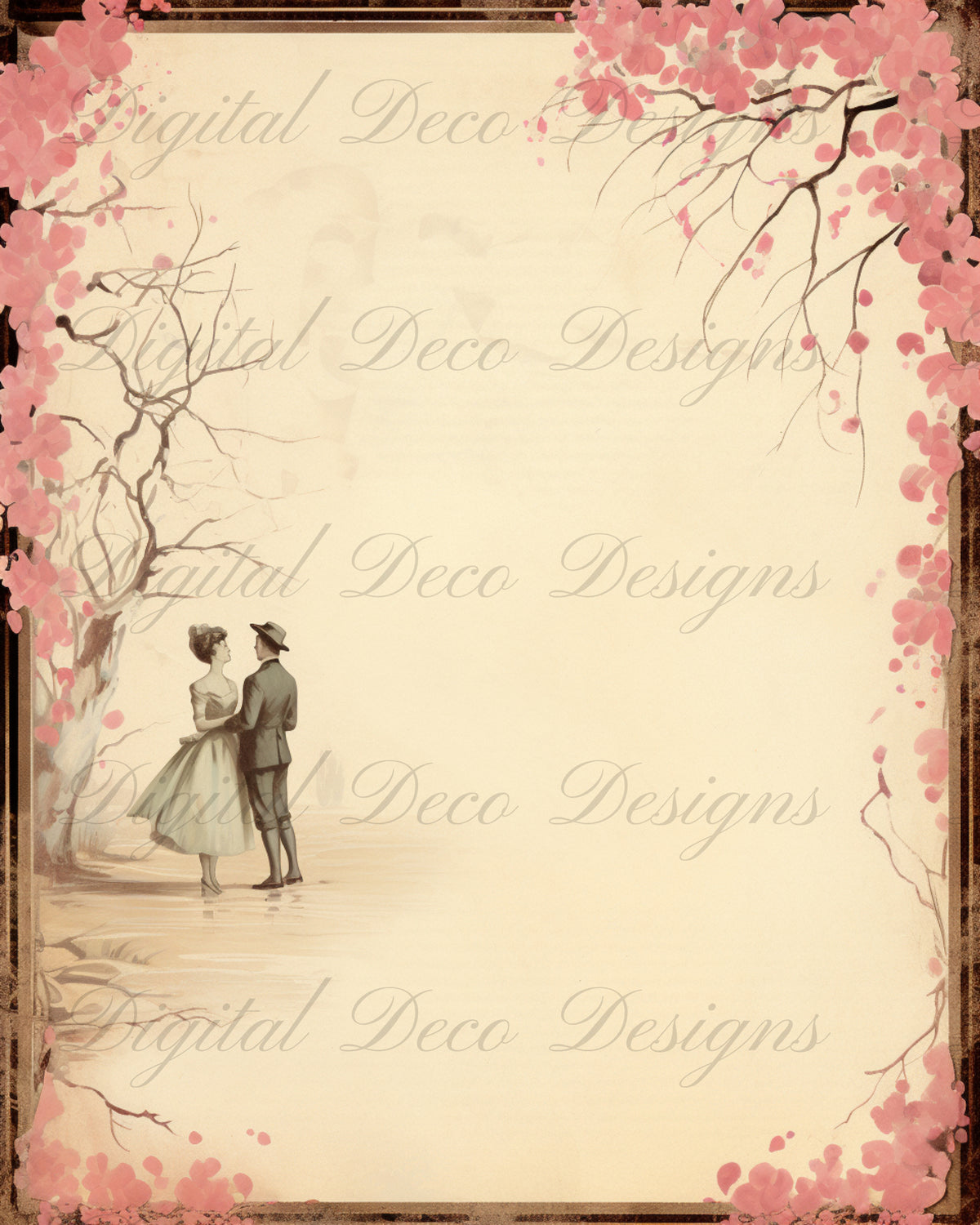 Old Love Background L075-Digital Deco Designs