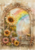 Ornate Floral Frame Rainbow Sunflowers 2 (#G014)