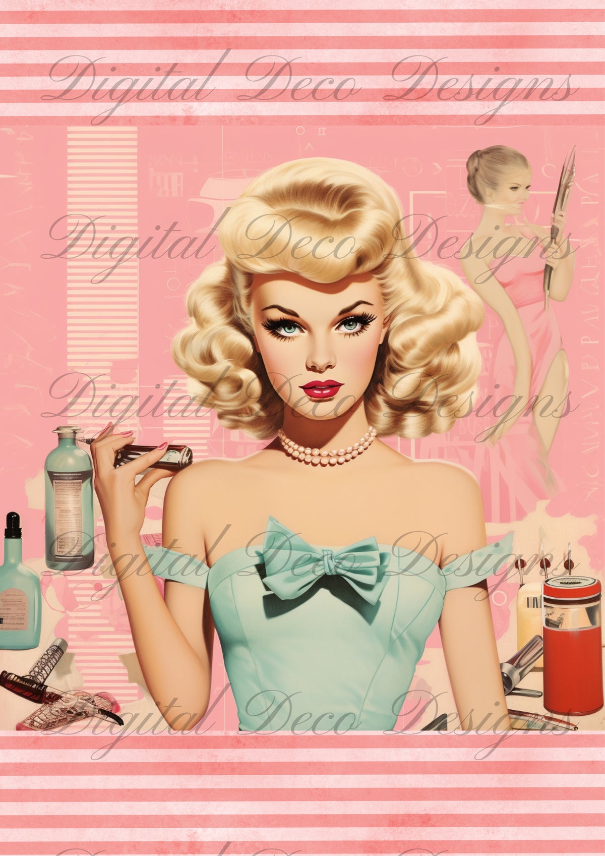 Pink Dolls L057-Digital Deco Designs