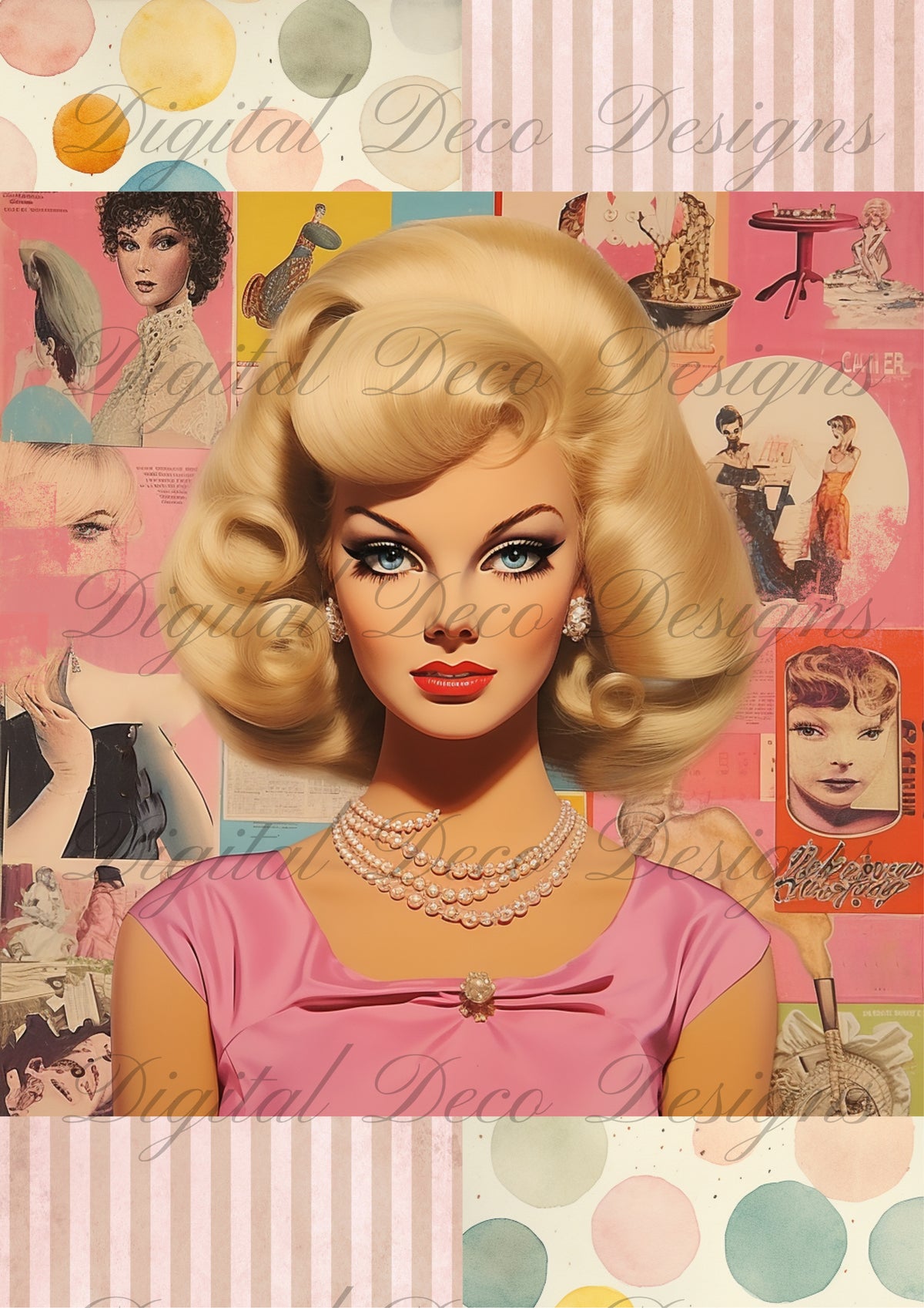 Pink Dolls L058-Digital Deco Designs