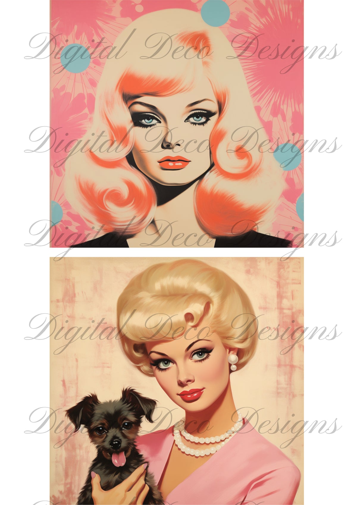 Pink Dolls L060-Digital Deco Designs