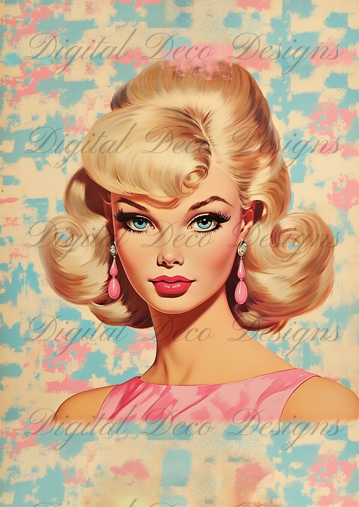 Pink Dolls L079-Digital Deco Designs