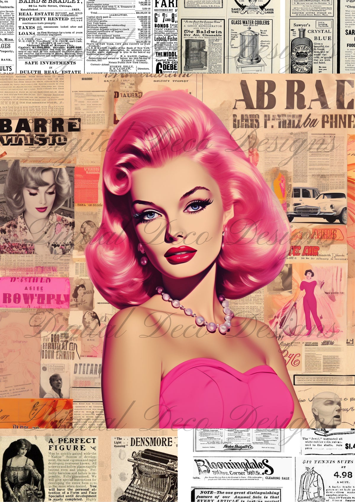 Pink Dolls L080-Digital Deco Designs