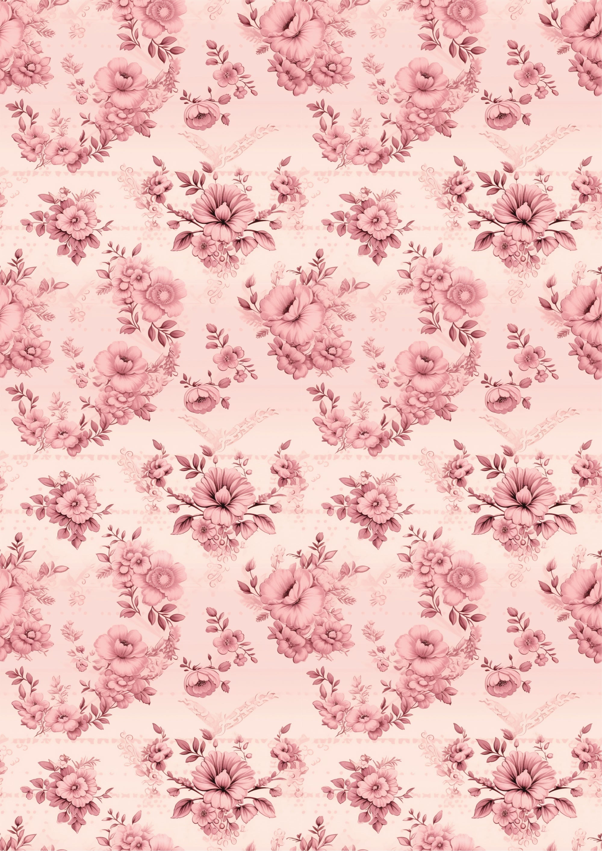 Pink Shabby Floral Pattern (#D045)