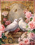 Pink and Gold Doves 5 (Print Only) (#D021)