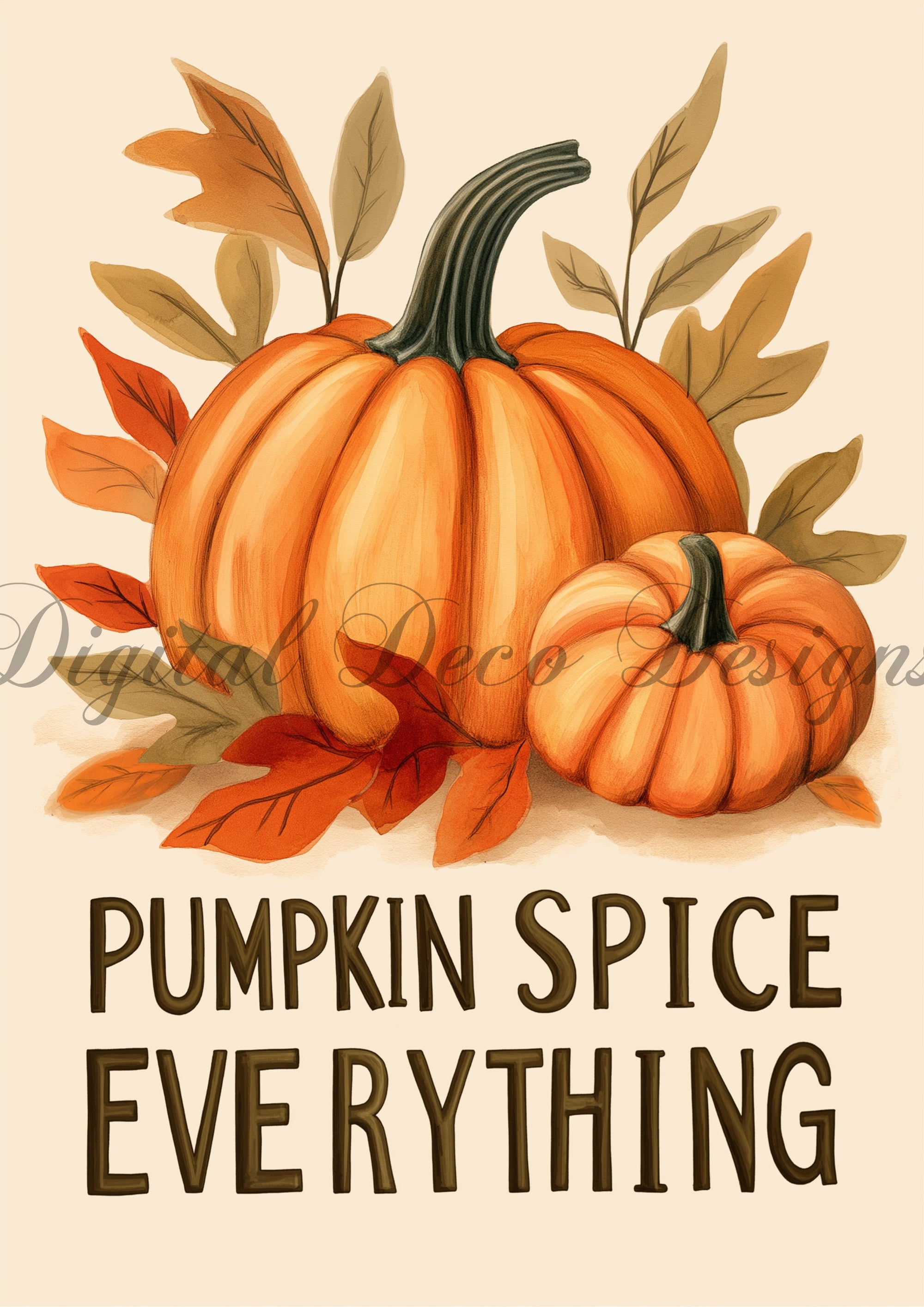 Pumpkin Spice Everything 1 (#I087)-Decoupage Paper