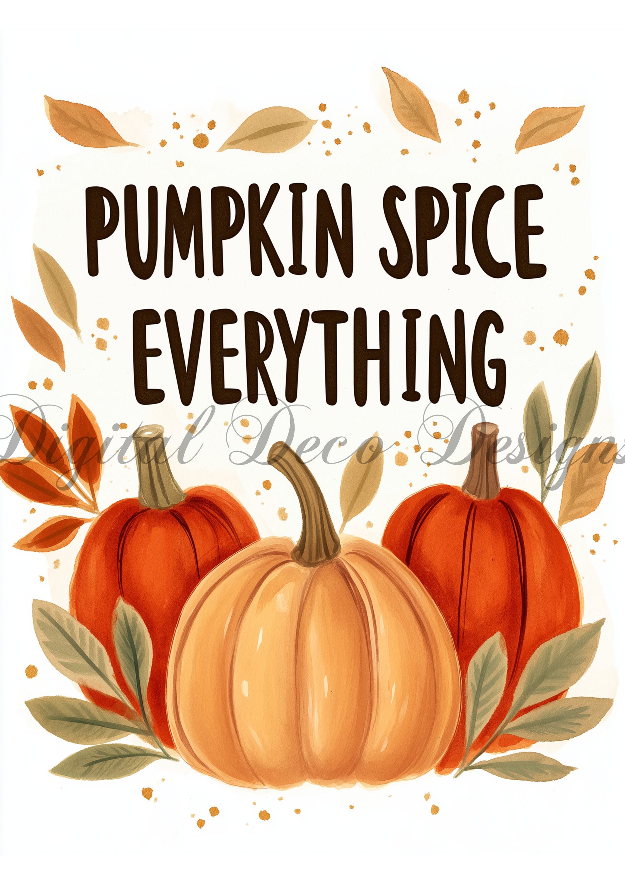 Pumpkin Spice Everything 2 (#I088)-Decoupage Paper