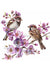 Purple Sparrows 4 (Exclusive Members Design) (#G049)-Decoupage Paper