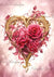 Regal Heart 3 (#D076)-Decoupage Paper