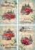 Retro Vibe Christmas Trucks Collage Sheet (#D081)