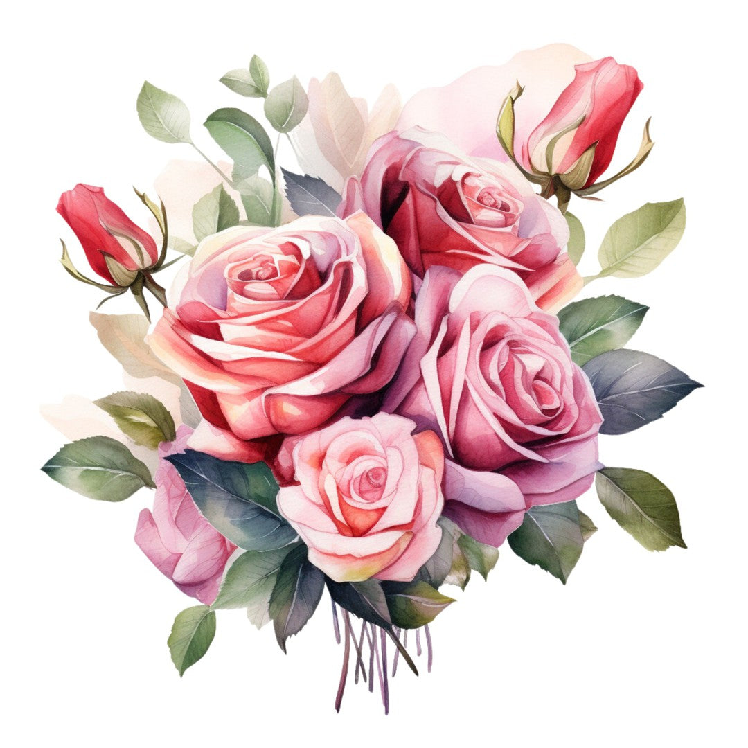 Rose Bouquet 1 (#D083)-Digital Deco Designs