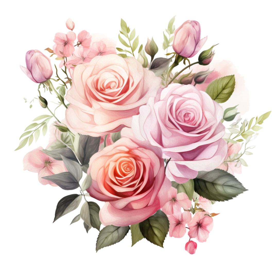 Rose Bouquet 2 (#D084)-Digital Deco Designs