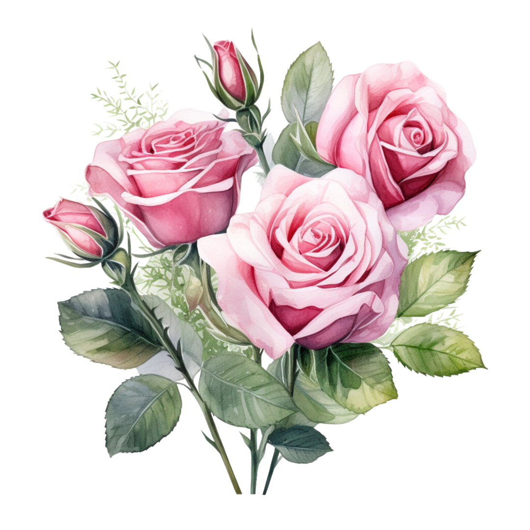 Rose Bouquet 4 (#D086)-Digital Deco Designs