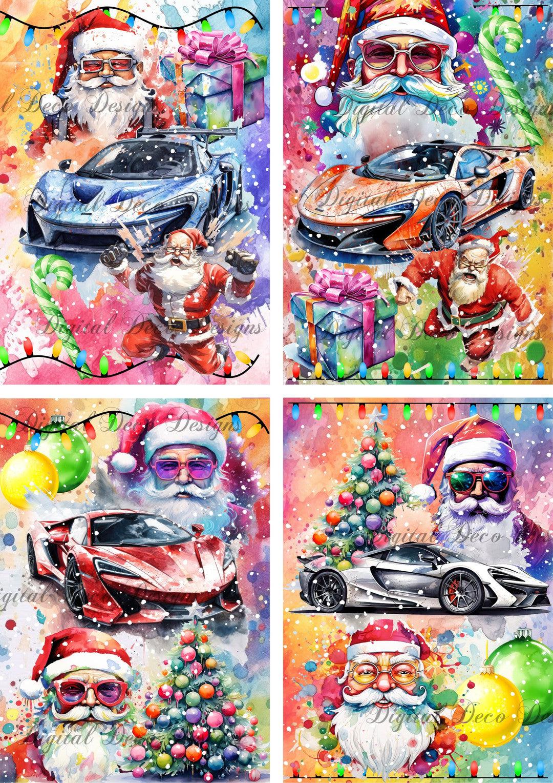 Santas New Ride Collage Sheet Minis (#E001)-Digital Deco Designs