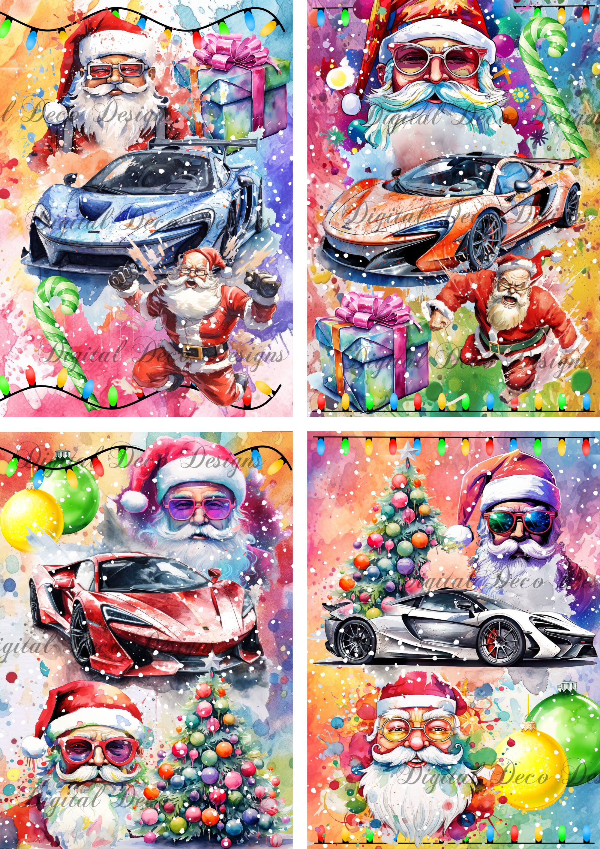 Santas New Ride Collage Sheet Minis (#E001)