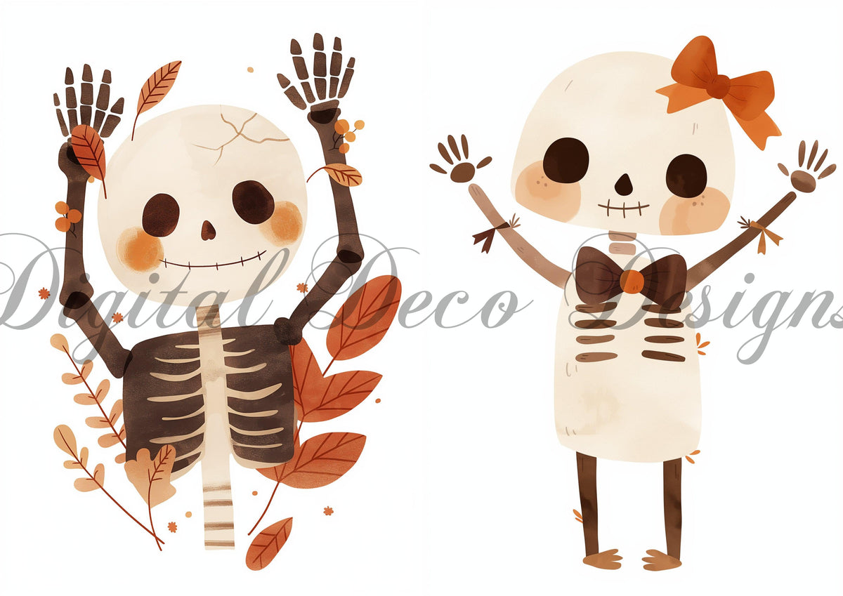 Skelly Jack and Skelly Jill Combo (#I075)-Digital Deco Designs