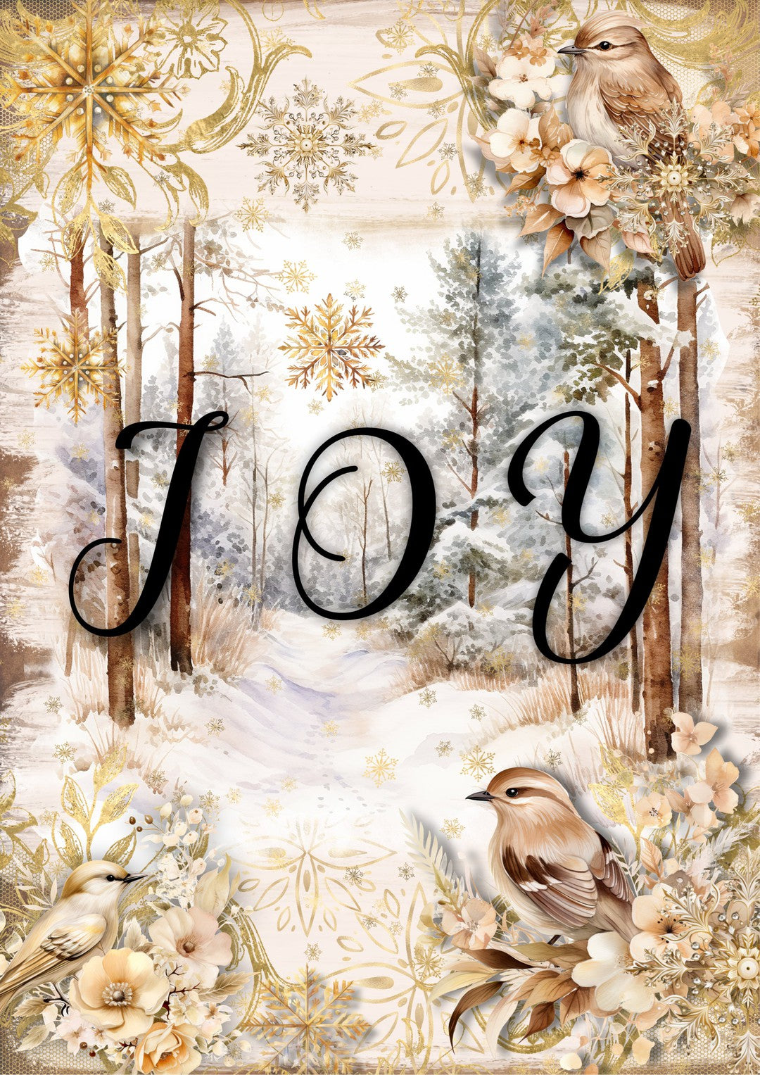 Snowflake Sparkle Gold Edition (#E010)-Digital Deco Designs