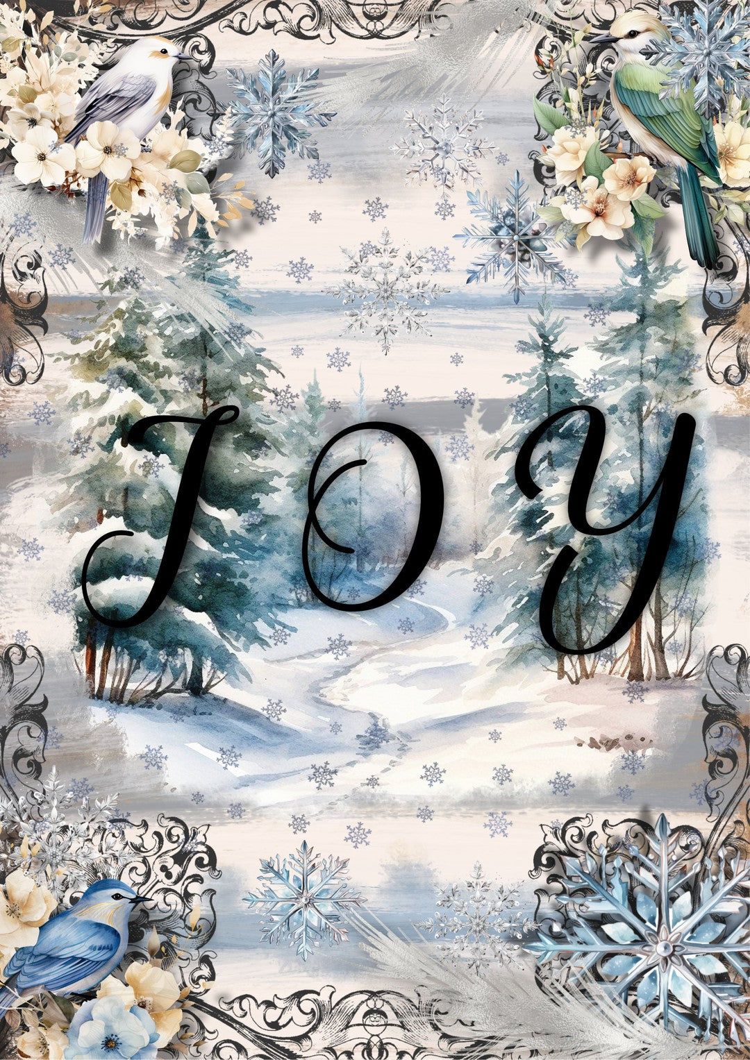 Snowflake Sparkle Silver Edition (#E012)-Digital Deco Designs