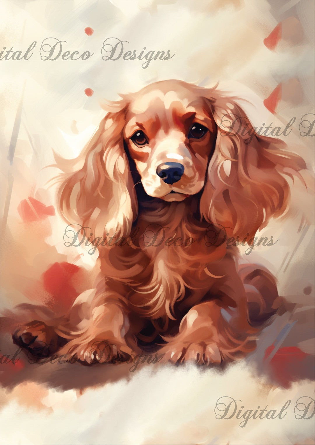 Love A Spaniel 1 (#C052)-Digital Deco Designs