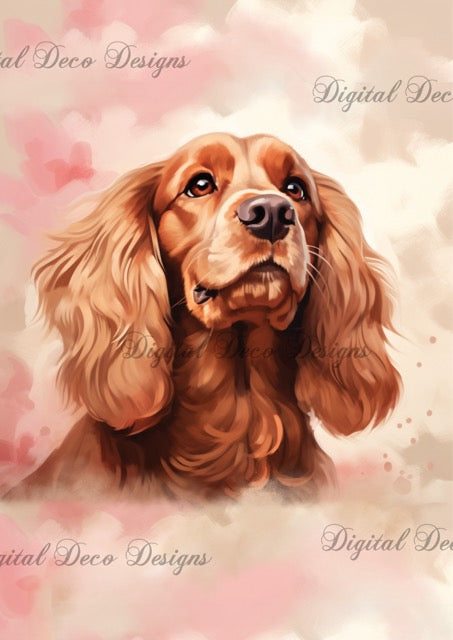 Love A Spaniel 2 (#C053)-Digital Deco Designs