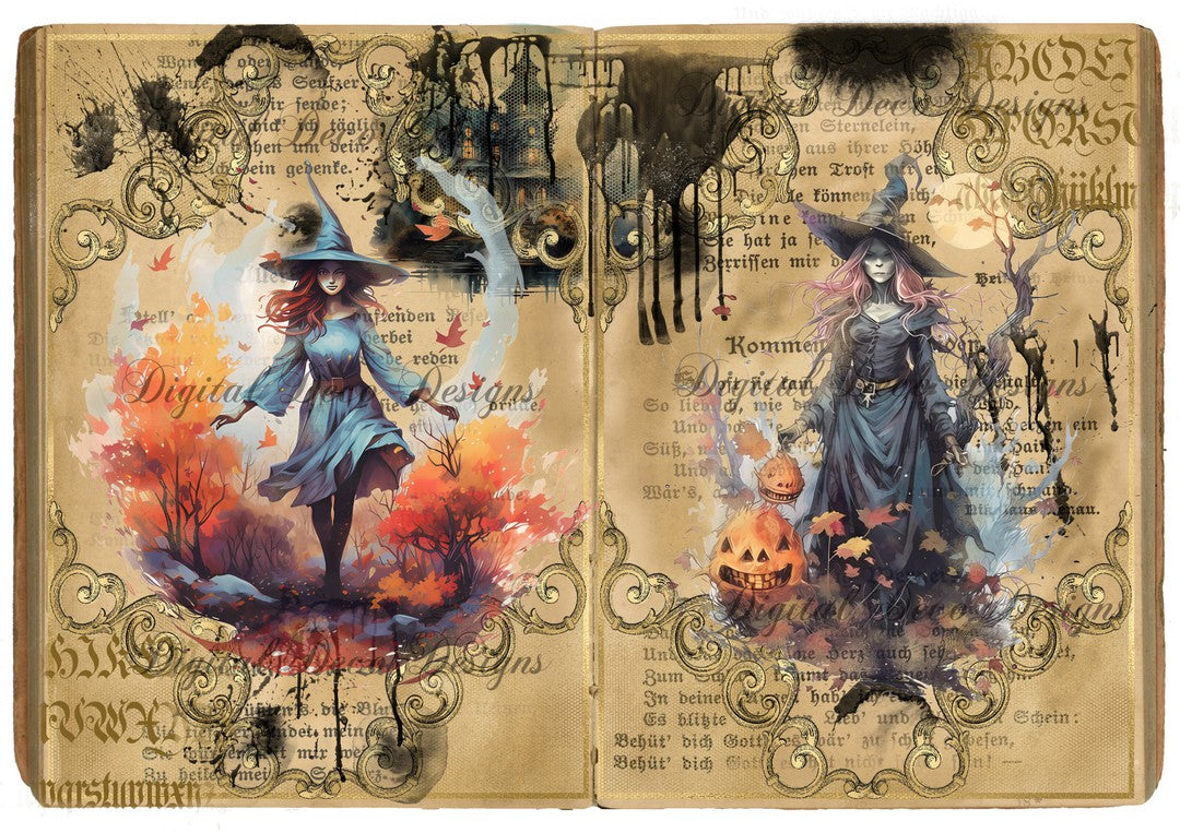 Spell Book 2 (#E014)-Digital Deco Designs