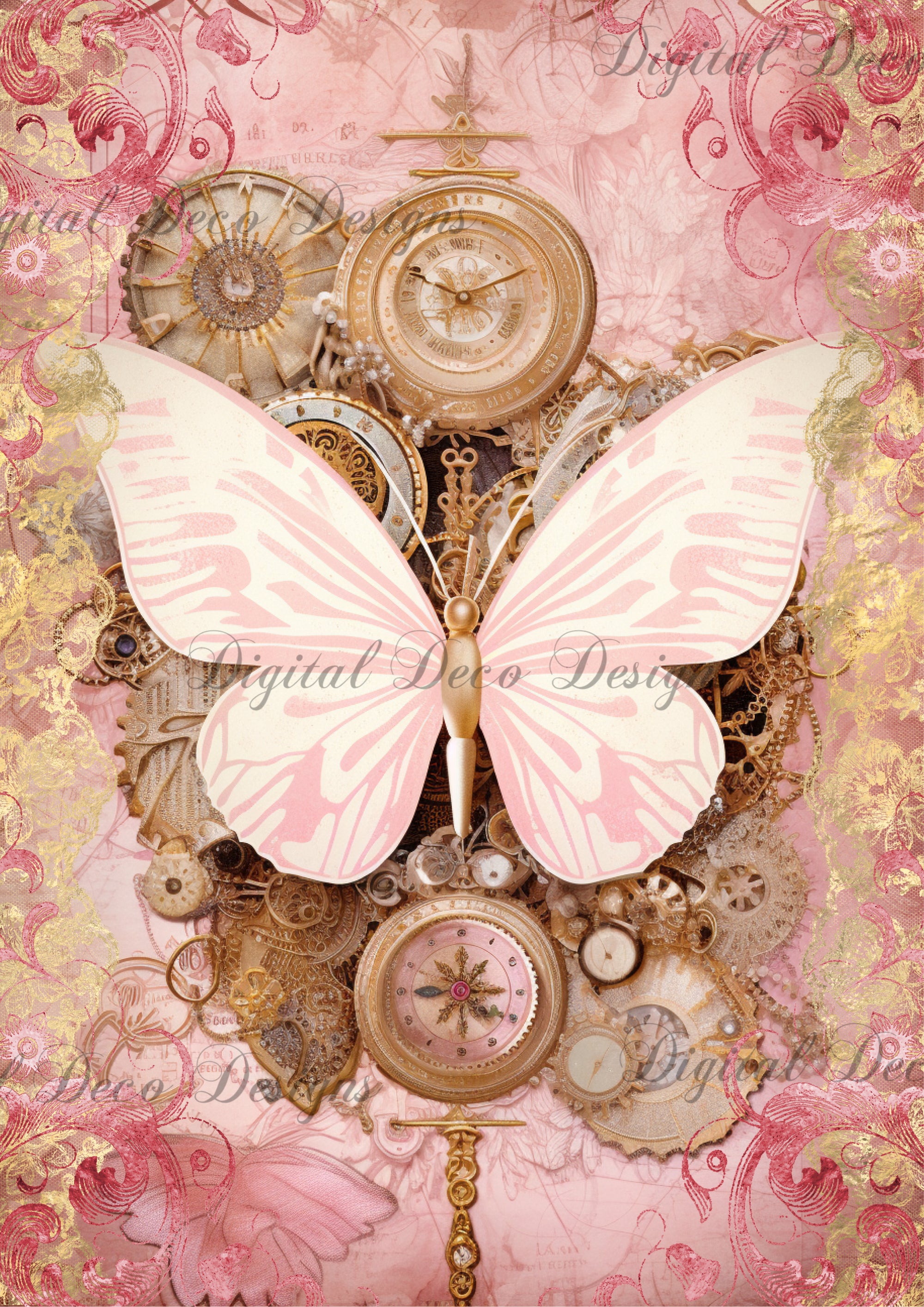 Steampunk Butterfly 1 (Exclusive Members Designs) (#F043)