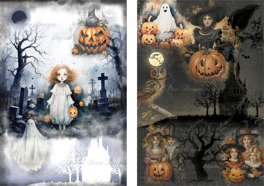 Haunting Ghosts Duo Combo Minis (#B077)-Digital Deco Designs
