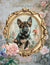 Dreamy Floral German Shepherd (Print Only) (#G077)-Decoupage Paper