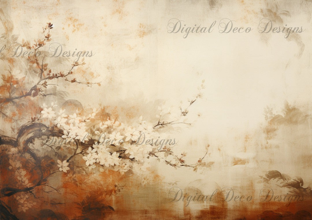 Vintage Grunge Wallpaper Brown Background (#E084)-Digital Deco Designs