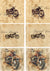Vintage Motorcycle Square Collage 1 (#F087)