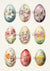 Vintage Painted Easter Eggs Collage Sheet (#E087)