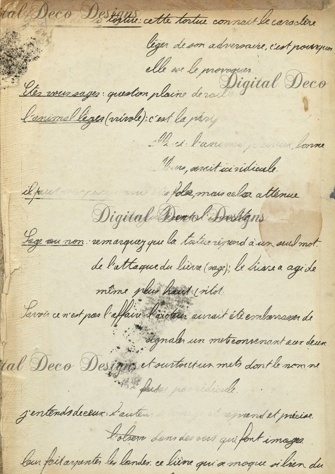 Vintage Paper 1 (#E088)-Digital Deco Designs