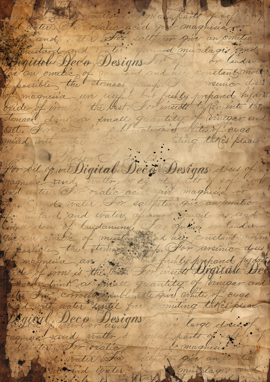 Vintage Paper 2 (#E089)-Digital Deco Designs