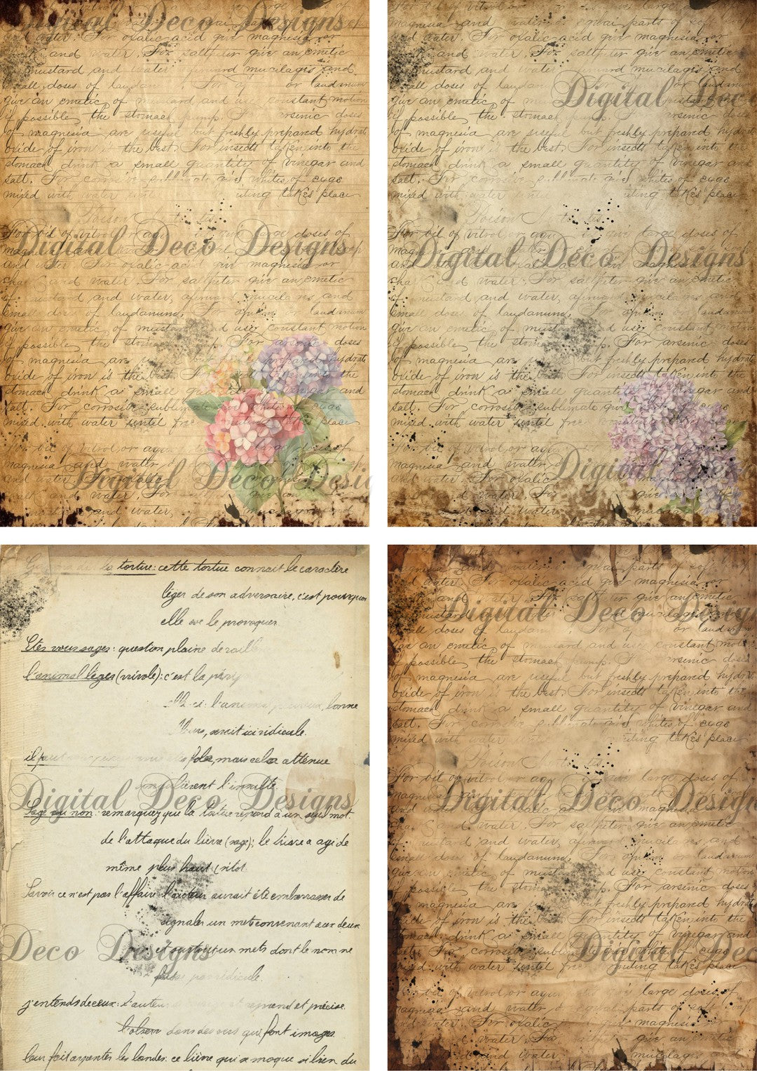 Vintage Paper Collage Sheet (#G024)-Digital Deco Designs