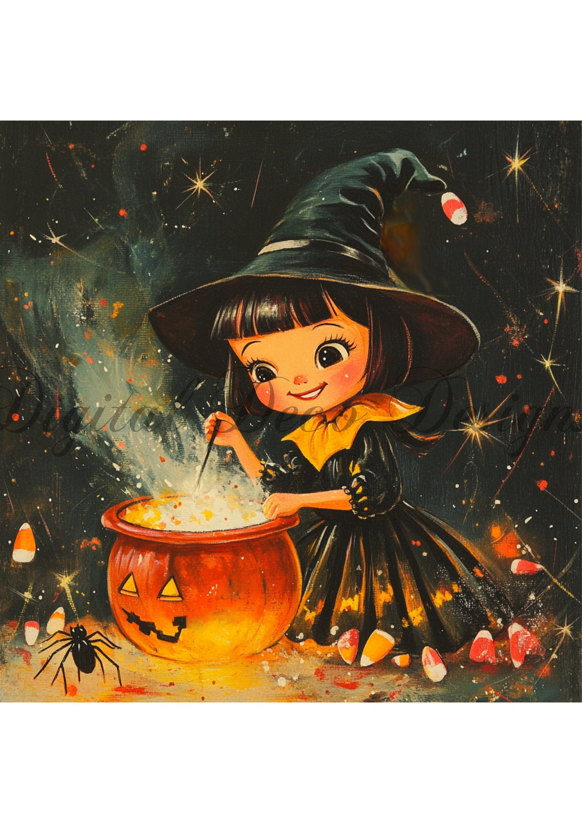 Vintage Witchy Magic (#I070)-Decoupage Paper