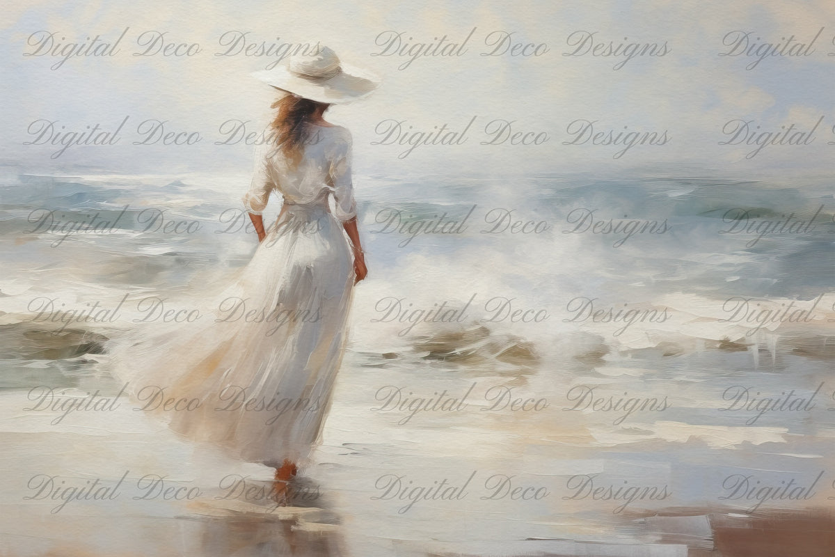 Beach Walk N056-Decoupage Paper