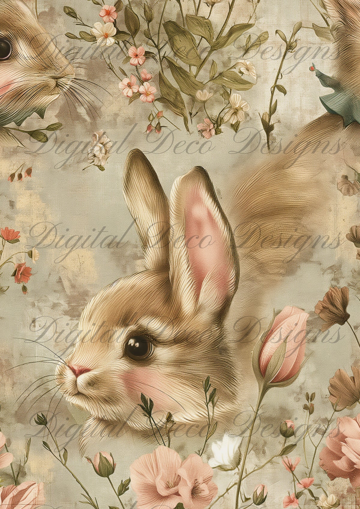 Cashmere Bunny M085-Digital Deco Designs