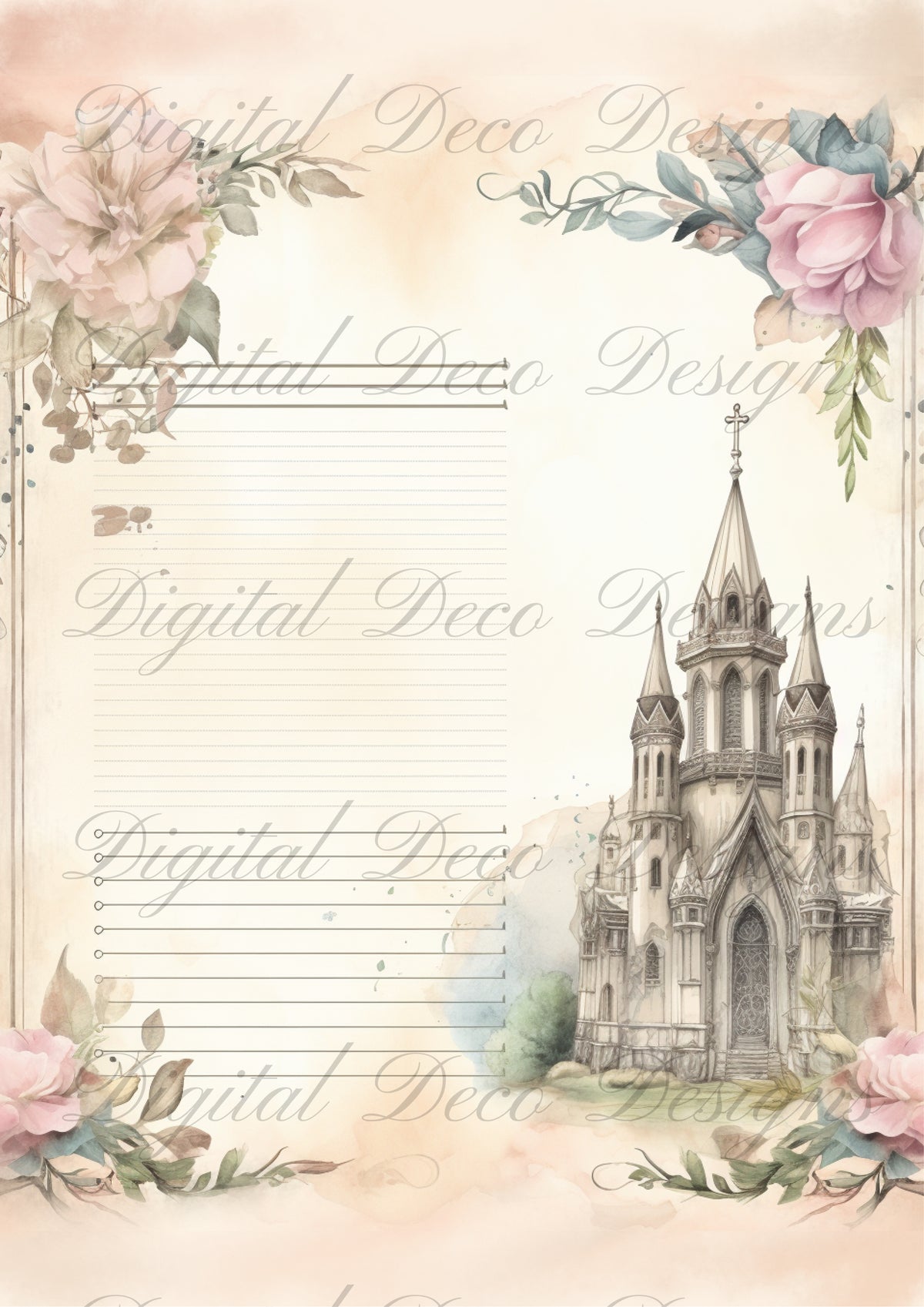 Christian Background Paper N038-Digital Deco Designs