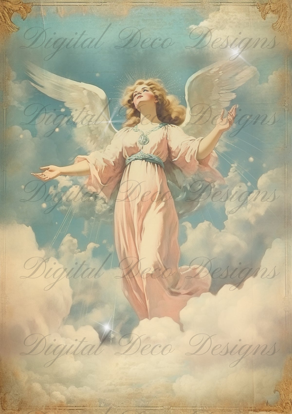 Christian Skies Angel N042-Digital Deco Designs