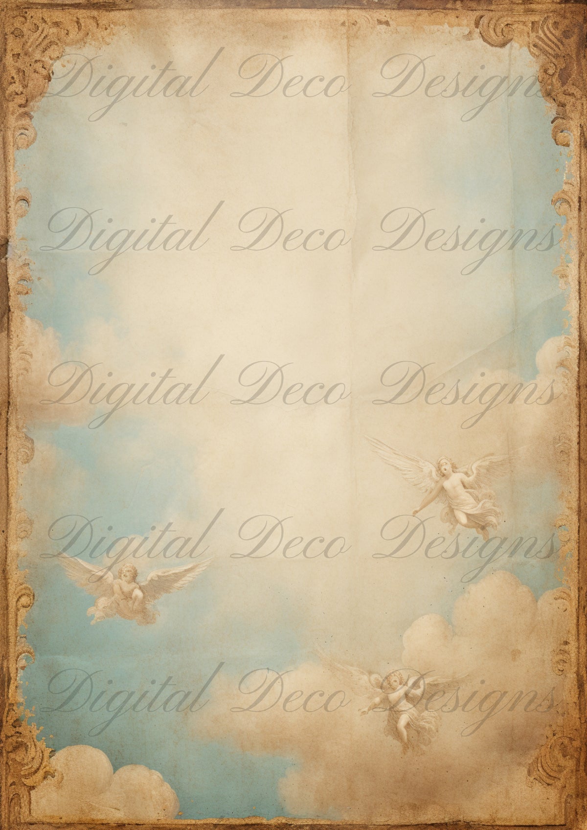 Christian Skies Background Paper N035-Digital Deco Designs