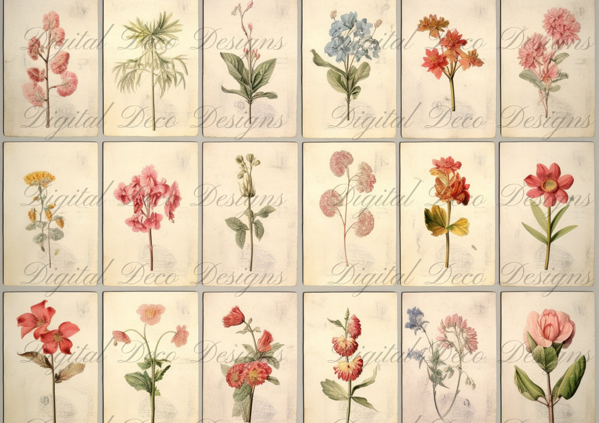 Junk Journal Flowers M051-Digital Deco Designs