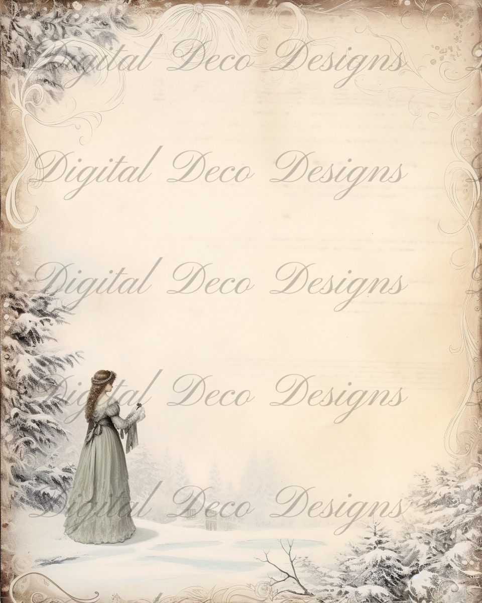 Ladies of Winter Background L086-Digital Deco Designs