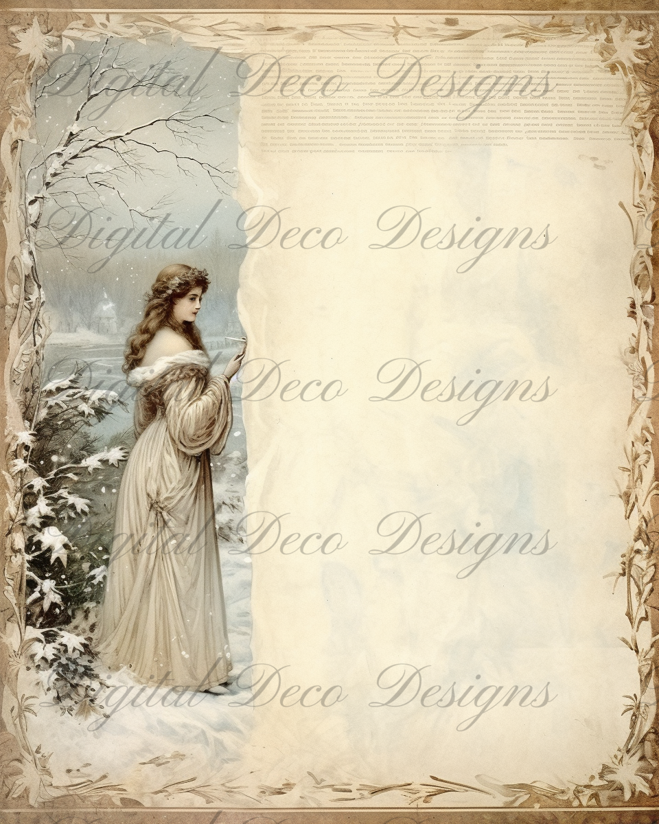 Ladies of Winter Background L088-Digital Deco Designs